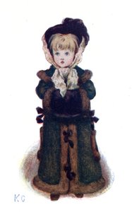 "Julekort" av Kate Greenaway. av Kate Greenaway