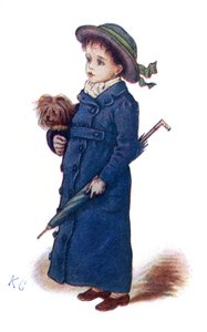 "Julekort" av Kate Greenaway. av Kate Greenaway