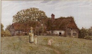 Innsamling av vårblomster av Kate Greenaway