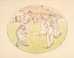 Hyacinth, illustrasjon for 'The Language of Flowers', ca. 1884 (akvarell på papir) av Kate Greenaway