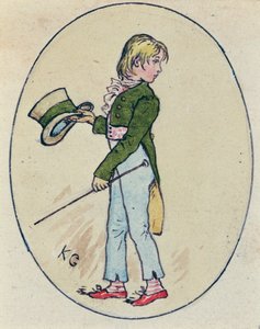 Illustrasjon for St. Valentines Day, 1914 (wc på papir) av Kate Greenaway