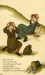 Jack og Jill illustrerte av Kate Greenaway