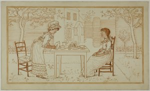 Teselskap for to utenfor av Kate Greenaway