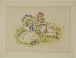 To små jenter med panser av Kate Greenaway