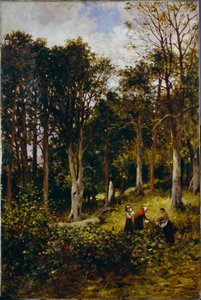 Landskap (fire figurer i et tre) av Kate S. Brodie