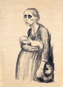 Plakat mot paragraf 218, 1924 av Käthe Kollwitz