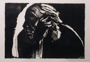 selvportrett; Selvportrett, 1924 av Käthe Kollwitz