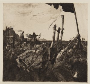 Opprøret, 1899 av Käthe Kollwitz