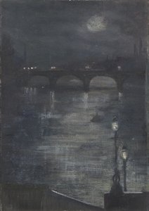 Måneskinn på Themsen, London av Katherine Sophie Dreier