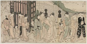 Tusen høster, ti tusen år på Tokiwa-broen, tidlig på 1790-tallet. av Katsukawa Shuncho