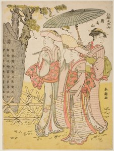 Asuka pull L (Asukayama), F Ro M Te Serie S "Fem LS F Edo (Gjenstår etter saken)" av Katsukawa Shuncho