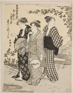 Bush Clovers in Summer, fra serien "Choicest Odes Upon Flowers of the Four Seasons (Shuku awase, shiki no hana)" av Katsukawa Shuncho