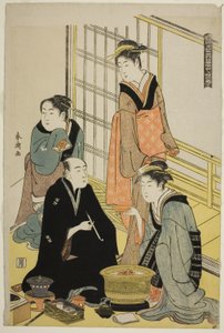 Snow, fra serien "Snow, Moon, and Flowers of the Floating World (Ukiyo setsugekka)" av Katsukawa Shuncho