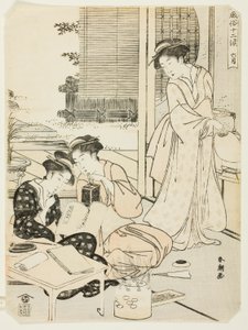 Den sjette måneden (Rokugatsu), fra serien "Popular Customs of the Twelve Months (Fuzoku juni ko)" av Katsukawa Shuncho