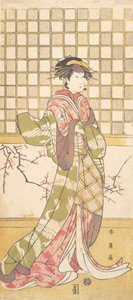 En skuespiller av Iwai-klanen som kvinne, ca. 1795. av Katsukawa Shun