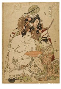 Edo Triptych, ca. 1743-1812 (treblokk på papir) av Katsukawa Shunei