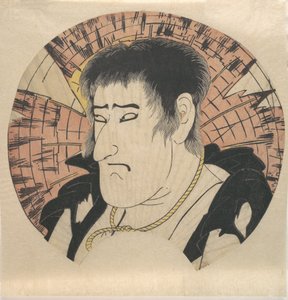 Leder for en uidentifisert skuespiller som landsmann i Rags, ca. 1793. av Katsukawa Shun