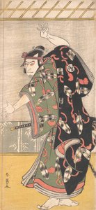 Kabuki-skuespiller Otani Oniji III som en samurai, ca. 1792. av Katsukawa Shun