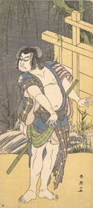 Kabuki-skuespiller Sakata Hangoro III som en fredløs, ca. 1791.