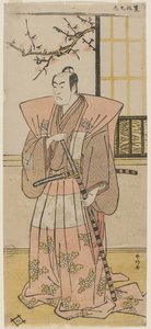 Ichikawa Monnosuke II som en herre i formell kjole av Katsukawa Shunko