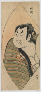 Skuespilleren Sakata Hangoro II, Edo-perioden, ca. 1776 (treblokktrykk i farger) av Katsukawa Shunko