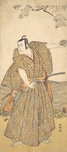 Den femte Ichikawa Danjuro som en samurai, ca. 1780-85. av Katsukawa Shunko