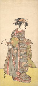 Den første Nakamura Tomijuro som kvinne, sannsynligvis 1777. av Katsukawa Shunko