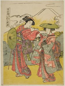 Akt åtte: Bridal Journey fra stykket Chushingura (Treasury of Loyal Retainers) av Katsukawa Shunsho