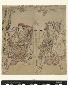 Skuespillerne Otani Hiroji III i Otani Tomoemon av Katsukawa Shunsho