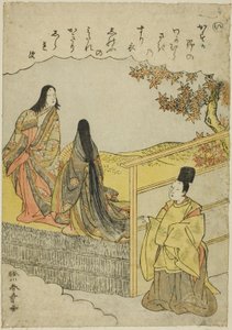 "I": Coming of Age, fra serien "Tales of Ise in Fashionable Brocade Pictures (Furyu nishiki-e Ise monogatari)" av Katsukawa Shunsho