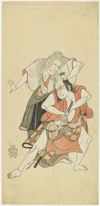 Sawamura sojuro bra og tani hiroji bra bra av Katsukawa Shunsho