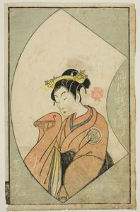 Skuespilleren Anegawa Shinshiro II, fra "A Picture Book of Stage Fans (Ehon butai ogi)" av Katsukawa Shunsho