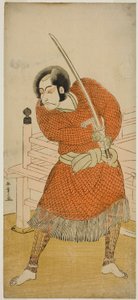 Skuespilleren Ichikawa Danjuro V som Abe no Sadato i stykket Oshu Adachi ga Hara, fremført på Ichimura Theatre i den femte måneden, 1777 av Katsukawa Shunsho