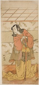 Skuespilleren Ichikawa Danjuro V som Ashiya Doman i stykket Kikyo-zome Onna Urakata, fremført på Morita Theatre i den syvende måneden, 1776 av Katsukawa Shunsho