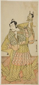 Skuespilleren Ichikawa Danjuro V som Kudo Suketsune i stykket Kaido Ichi Yawaragi Soga, fremført på Nakamura Theatre i den første måneden, 1778 av Katsukawa Shunsho