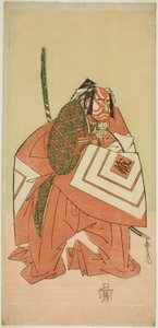 Skuespilleren Ichikawa Danzo III som Sanada no Yoichi (?) i stykket Sanada no Yoichi Banjaku no Iezuto (?), fremført på Morita Theatre (?) i den ellevte måneden, 1767 (?) av Katsukawa Shunsho