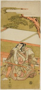 Skuespilleren Ichikawa Ebizo III som Akushichibyoe Kagekiyo (?) i stykket Wada Sakamori Eiga Kagami (?), fremført på Nakamura Theatre (?) i den tredje måneden, 1773 (?) av Katsukawa Shunsho