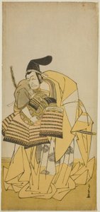 Ichikawa Grape Dye Good As Kudo Saemon Suketsune Te Pay Camry Ord relatert til forfedre, Perfor Med at Te Ichimura Tee First Month, 1776 av Katsukawa Shunsho