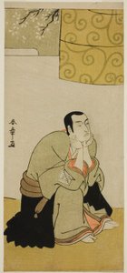 Skuespilleren Ichikawa Monnosuke II som buddhistmunk i skuespillet Edo no Hana Mimasu Soga, fremført på Nakamura Theatre i den fjerde måneden, 1783 av Katsukawa Shunsho