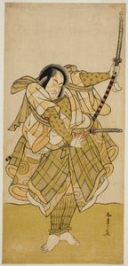 Skuespilleren Ichikawa Monnosuke II i en uidentifisert rolle av Katsukawa Shunsho
