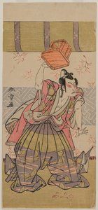 Skuespilleren Ichikawa Raizo som Soga No Goro, midten av 1770-tallet.