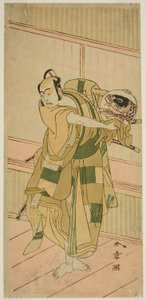 Skuespilleren Ichikawa Yaozo II som Ashikaga Motouji forkledd som Katagiri Yashichi i stykket Oyoroi Ebido Shinozuka, fremført på Nakamura Theatre i den ellevte måneden, 1772 av Katsukawa Shunsho