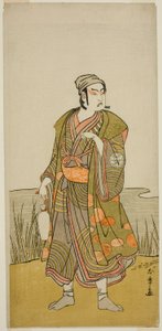Ichimura Uzaemon Doctor X As Tee Potter Hammer Member Tee Pay Higashiyama For overdreven høstløv, utført på Tee Ichimura Tee th, 1778 av Katsukawa Shunsho
