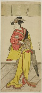 Tea C and r Celebration White Doctor V As Push Member Te Py Kana Writing of Love Engagement Soga, Perfor Med At Te Ichimura Tee Member Te Fourth Gate, 1789 av Katsukawa Shunsho