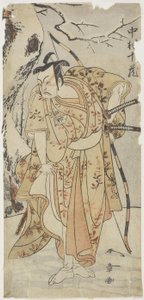 Skuespilleren Nakamura Ju_zo_ i en samurai-rolle av Katsukawa Shunsho