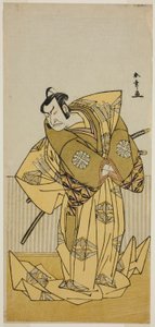 Skuespilleren Nakamura Nakazo I som Kudo Sukestune (?) i Play Kokimazete Takao Soga (?), fremført på Ichimura Theatre (?) i den andre måneden, 1778 av Katsukawa Shunsho