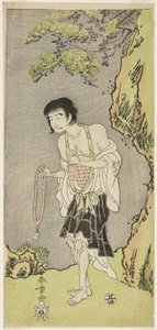 The Actor Nakamura Nakazo I as a Monk, Raigo Ajari, in the Play Nue no Mori Ichiyo no Mato (Forest of the Nue Monster: Target of the Eleventh Month), Performed at the Nakamura Theater from the First Day of the Eleventh Month, 1770   1288832   no       norw av Katsukawa Shunsho