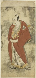 The Actor Nakamura Sukegoro II as Kaminari Shokuro in the Joruri "Gonin Otoko" (Five Chivalrous Commoners), Played as One Act in the Ayatsuri Kabuki Ogi (Mastery of the Fan in Kabuki), Performed at the Nakamura Theater from the Twentieth Day of the Seventh av Katsukawa Shunsho