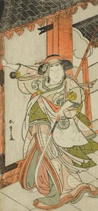 Skuespilleren Nakamura Tomijuro I som Hangaku Gozen Breaking Down the Gate i stykket Wada-gassen Onna Maizuru (The Wada Conflict: A Woman
