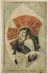 Skuespilleren Nakamura Utaemon I, fra "The Picture Book of Stage Fans (Ehon Butai Ogi)" av Katsukawa Shunsho